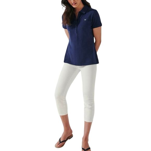 Talbots Ocean Classic Polo Shirt Navy Women's Petite Size LP - Picture 6 of 12